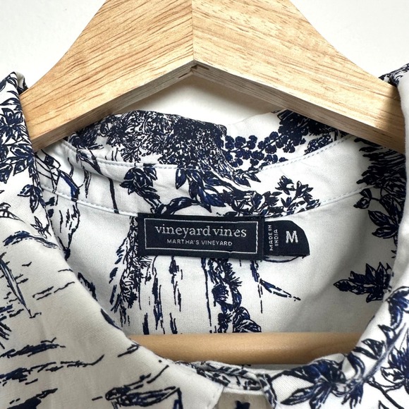 Vineyard Vines Pippa Poplin Dress Toile Navy White Sleeveless M - Picture 10 of 11